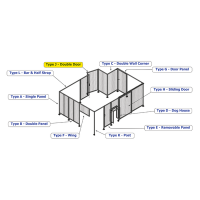 J1-2135-1200-0150-TYMTK GUARDING PANEL 2135MM TALL X 1200MM WIDE 1" MESH